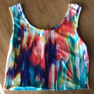 Multi color crop top size small